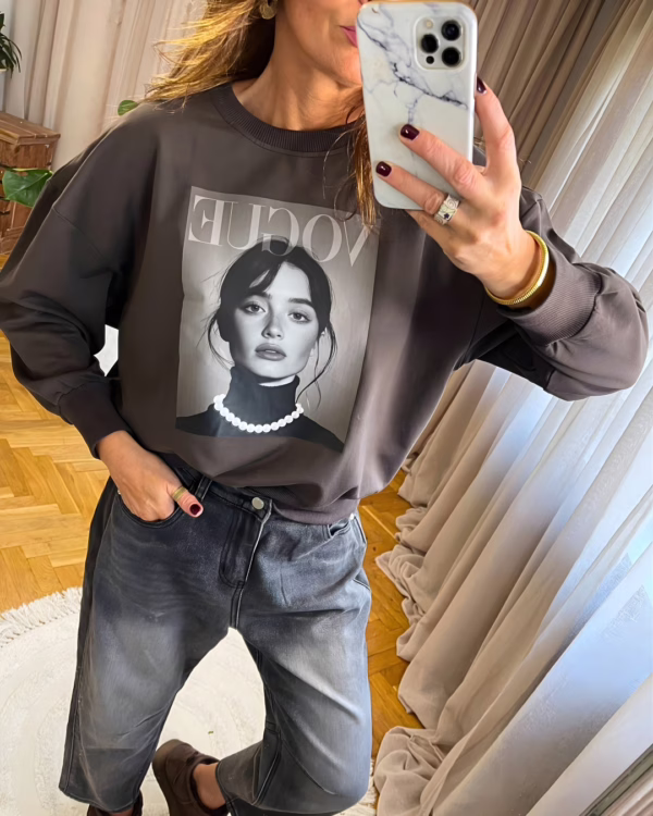 Bluza Portrait brązowa