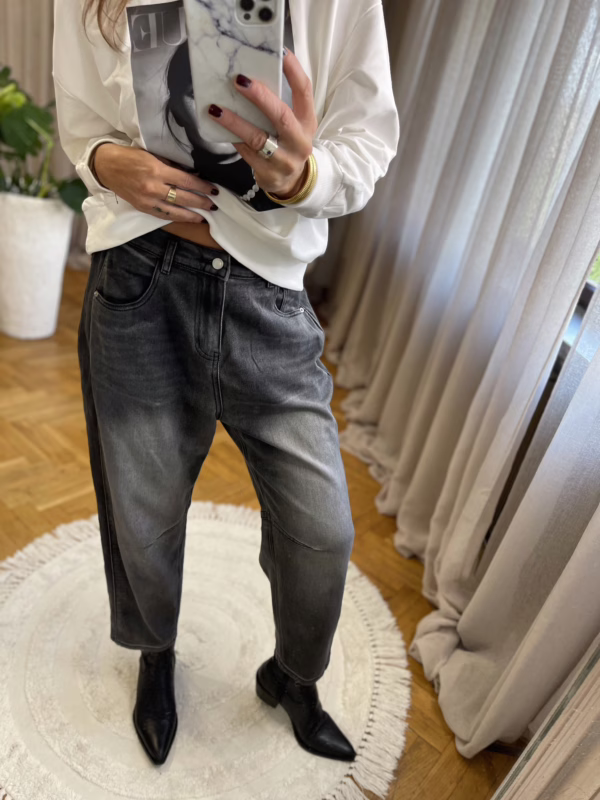 Jeansy balloon Mia grafit